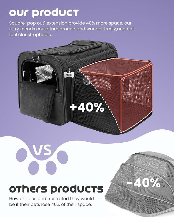 MIDOG Cat Carrier Soft for Small to Medium-Sized Cats, TSA Airline Approved - Image 2