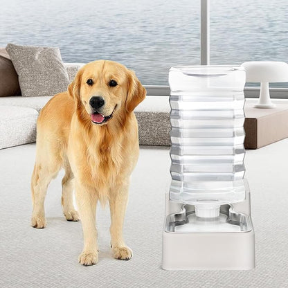 RIZZARI Stainless Steel Pet Water Feeder: 10L Large Gravity Waterer, Less - Image 7