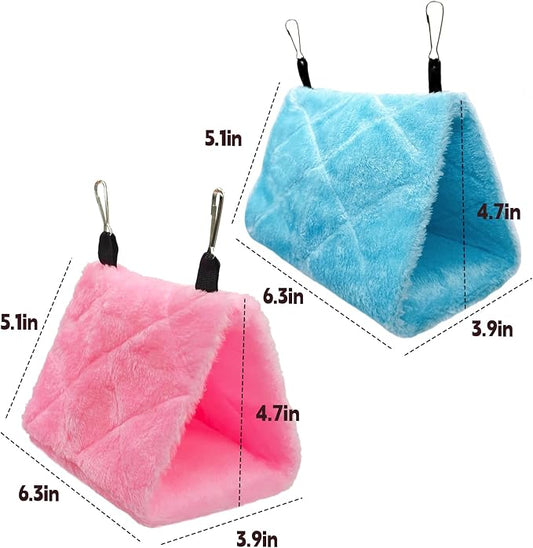 2Pcs Bird Tent Plush Hammock Hanging Warm nest 6.3''X5.1''X4.7'' Cage Parrot - Image 2