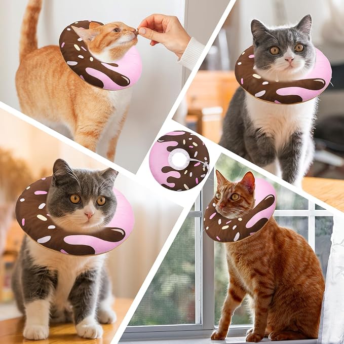 Cat Cone Collar Soft, Adjustable Cat Recovery Collar Kitten Cones to Stop - Image 7