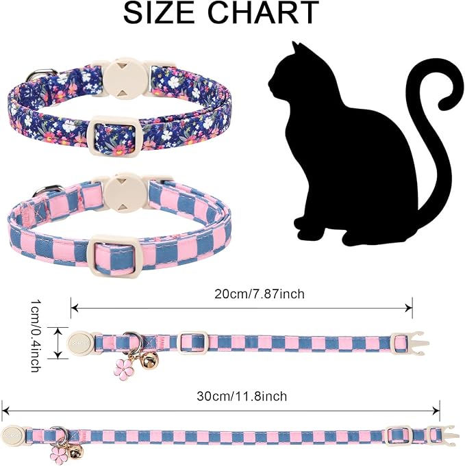 2 Pack Flower Cat Collars Breakaway - Image 4