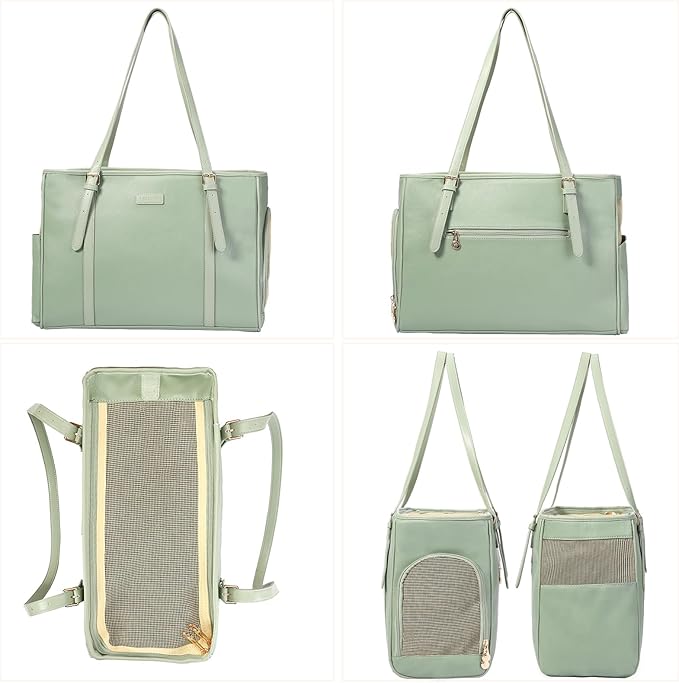 Fashion Dog Purse Pet Carrier Leather Bag - Image 3