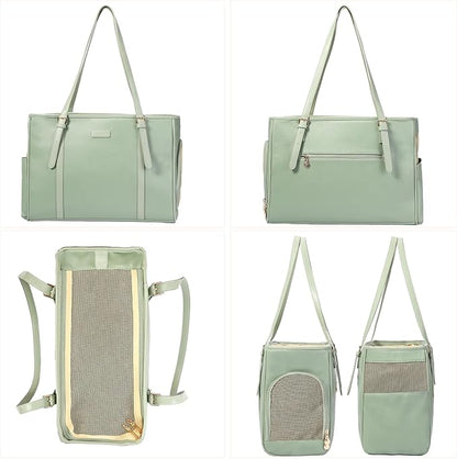 Fashion Dog Purse Pet Carrier Leather Bag - Image 3