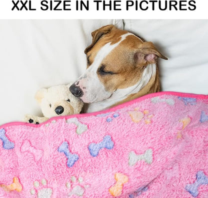 Dono 1 Pack 3 Dog Blankets, Soft Fluffy Fleece Pet Blanket Warm Sleep Mat Paw - Image 6
