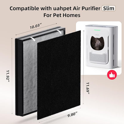 uahpet Air Purifier Slim Replacement Filter 1 Pack, True HEPA Replacement - Image 2