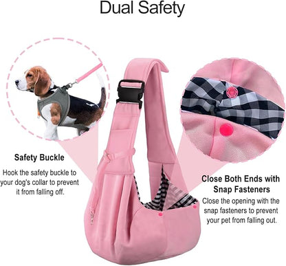 PETLOFT Reversible Dog Cat Sling Carrier, Small Dog Carrier, Adjustable Dog - Image 4