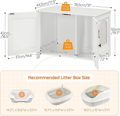 HOOBRO Litter Box Enclosure, Cat Litter Box Furniture - Image 5