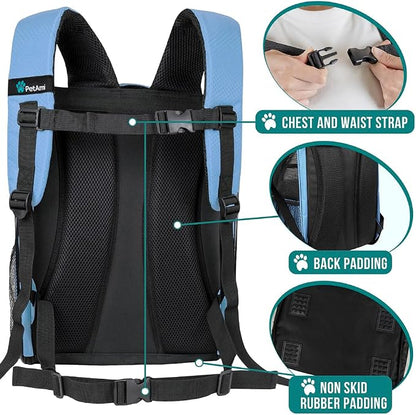 PetAmi Dog Backpack Carrier for Small Large Cat, Ventilated Pet Hiking Backpack - Image 5