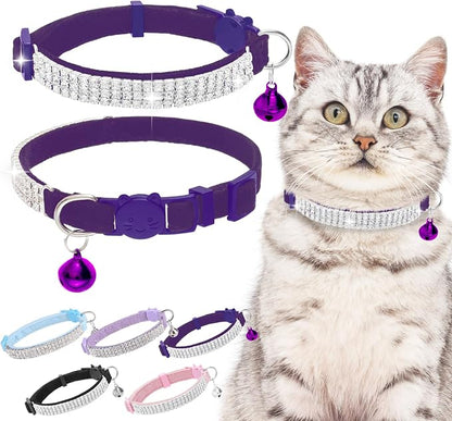 EXPAWLORER Soft Velvet Safe Cat Collars by EXPAWLORER