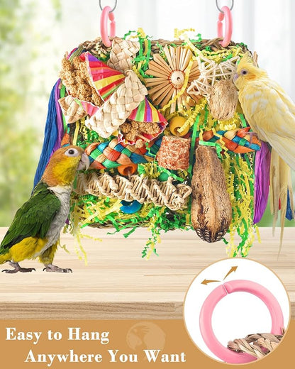 ERKOON Bird Toys, Parrot Toys Foraging Swing Mat Parrot Cage Hanging Toys Birds - Image 5