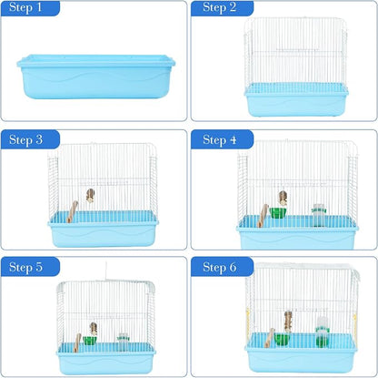 Small Bird Cage, Lightweight for Parakeets, Hanging for Parrot, Travel for - Image 6