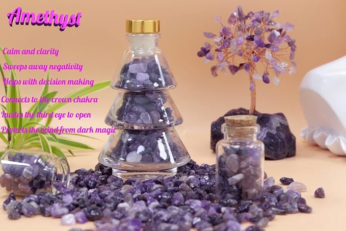 Amethyst Healing Crystal Chips Bulk Gemstones Sets Tumbled Chips Crushed Stones - Image 5