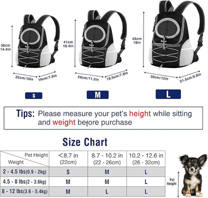 Pawaboo Pet Dog Carrier Backpack, Puppy Dog Travel Front Carrier - Image 2