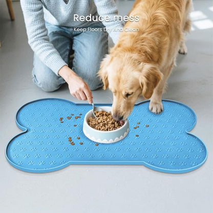 Dog Food Mat Anti-Slip Silicone Dog Bowl Mat Thicker Pet Placemat Waterproof - Image 8