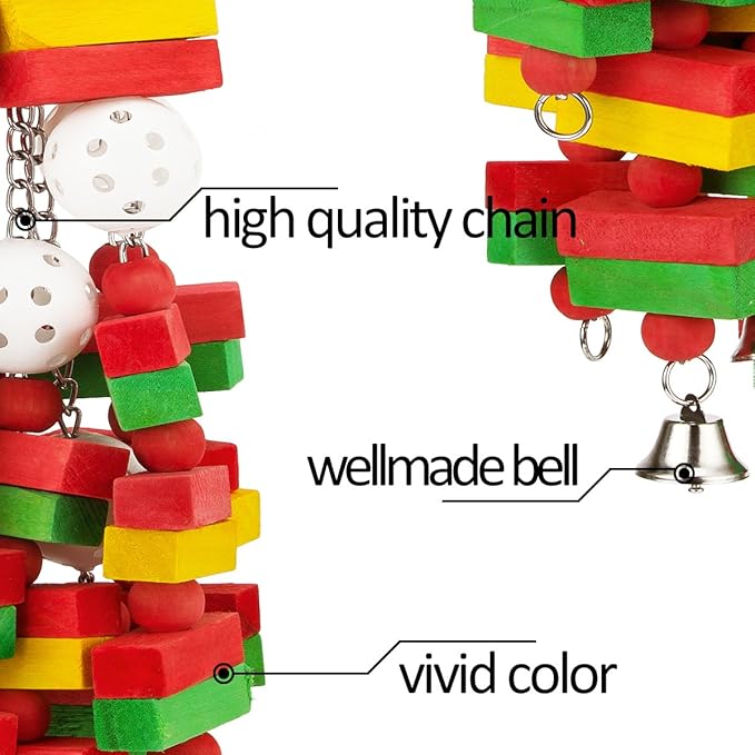 MEWTOGO Large Bird Parrot Toys for Cockatoos African Grey Macaws and Amazon - Image 3