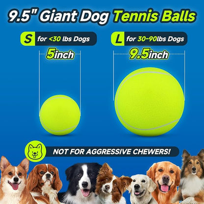 HETOO Giant Tennis Balls for Dogs: 9.5 inch Large Dog Toys- Outdoor Herding Dog - Image 2