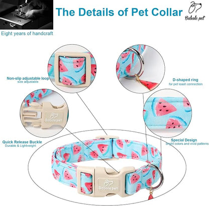 Adjustable Summer Dog Collar, Cute Watermelon Dog Collars - Image 4