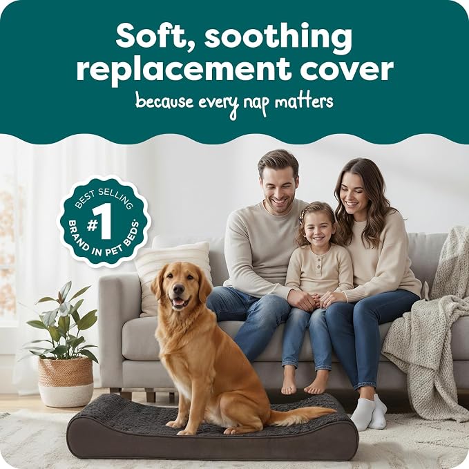 FurHaven Replacement Dog Bed Cover, Contour Luxe Lounger Design, Soft & - Image 2