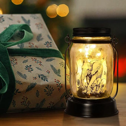 kyoryuger Elephant Gifts for Women/Men Elephant Lovers Solar Lantern Mom - Image 3