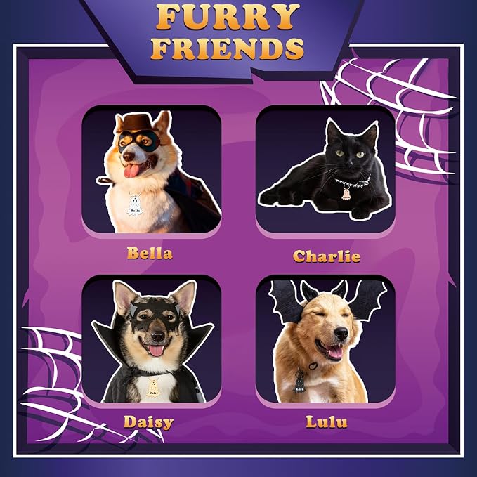 Spooky Dog Tag, Halloween Personalized Dog Tags - Image 4