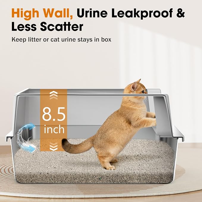 2PACK Stainless Steel Cat Litter Box - Image 5