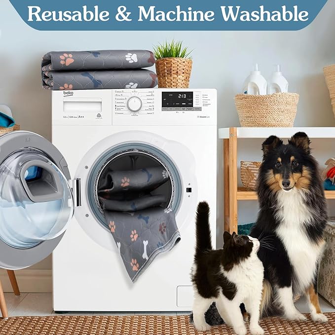 Washable Pee Pads for Dogs, 2 Pack 48"x60" Reusable Puppy Training Pads - Image 4