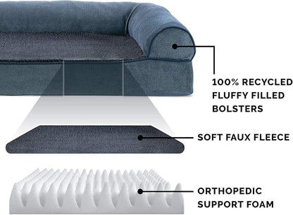 Furhaven Orthopedic Dog Bed for Large Dogs w/ Removable Bolsters & Washable - Image 4