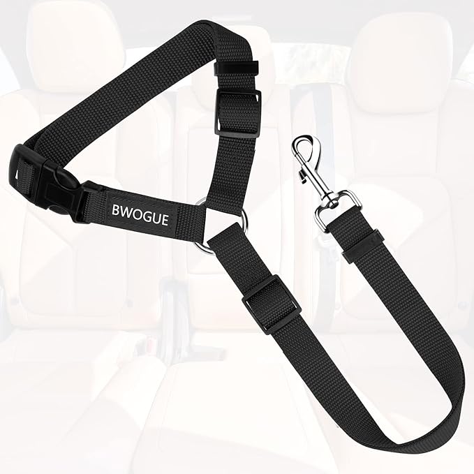 BWOGUE Pet Dog Cat Seat Belts, Car Headrest Restraint Adjustable Safety Leads - Image 2