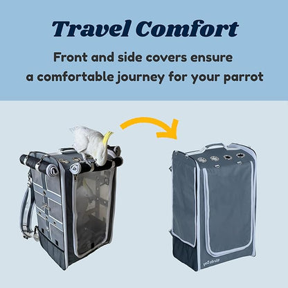 Birds Day Cockatoo Carrier Backpack-Parrot Travel Cage - Image 4