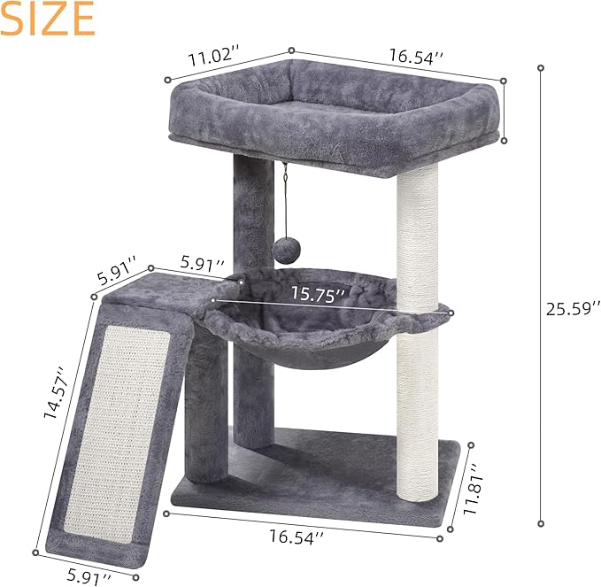 YOUPET Cat Tree with Cat Scratching Post - Image 2