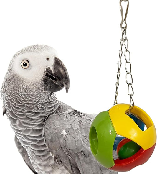 SIMENA Parrot Ball Toy with Bell, Cage Hanging Accessories by SIMENA