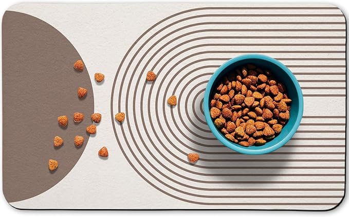 Dog Food Mats for Floors Waterproof, Cat Water Bowl Mats Pet Feeding Absorbent by Zoeeya