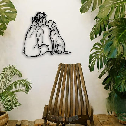 Woman Dog Metal Wall Decor - Image 6