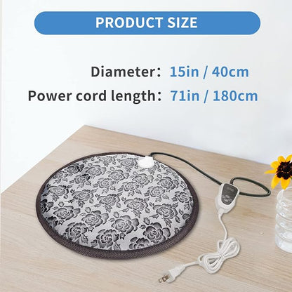 Cat Heating Pad Round with Smart Thermostat Switch and Power Line Protection - Image 4