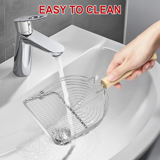Ownpets Iron Metal Cat Litter Scoop, Heavy Duty Kitty Litter Scooper & Speed - Image 8