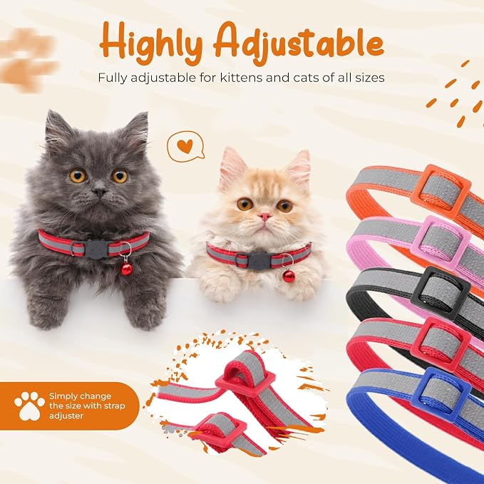 12-Pack Reflective Cat Collar Breakaway - Image 4