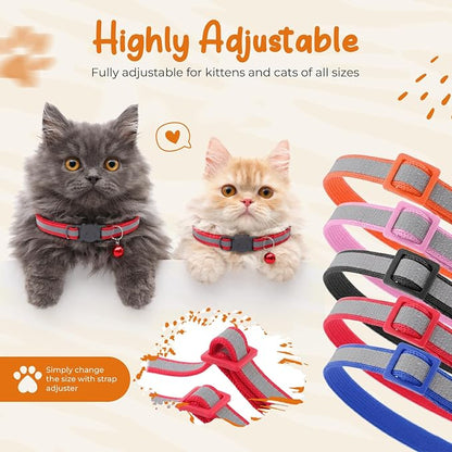 12-Pack Reflective Cat Collar Breakaway - Image 4