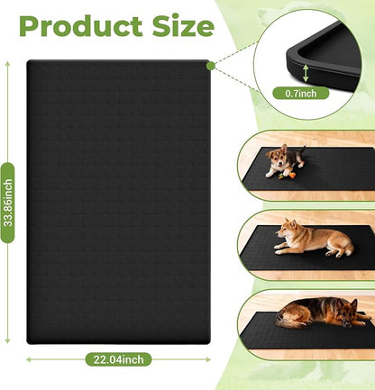 Extra Large 34x22 Inch Silicone Pet Food Mat - Image 2