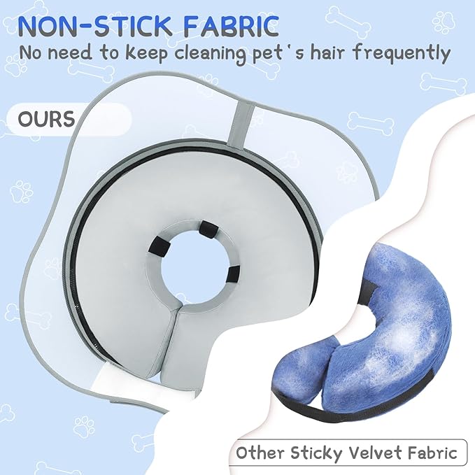 Supet Raised Inflatable Dog Cone Collar to Stop Licking, Soft Dog Cone - Image 5