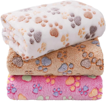 LINENLUX 1 Pack 3 Blankets Super Soft Fluffy Premium Fleece Dog Blankets by LINENLUX