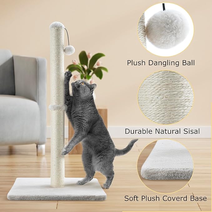Dimaka 29" Height Tall Cat Scratching Post, Claw Scratcher - Image 3