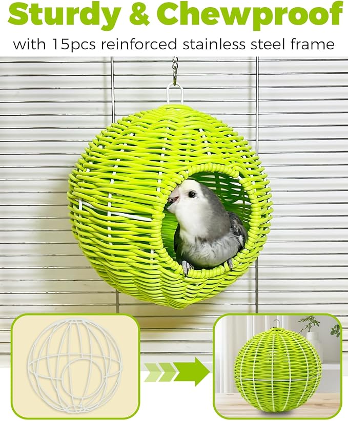 Chewproof Steel Frame Bird Nest - Image 2