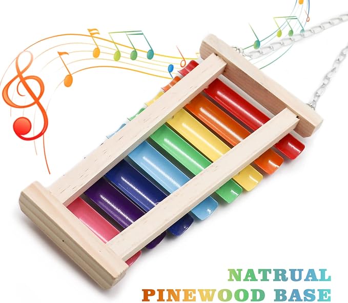 Dnoifne Colorful Bird Xylophone Toy, Suspensible Funny Xylophone Toy - Image 4