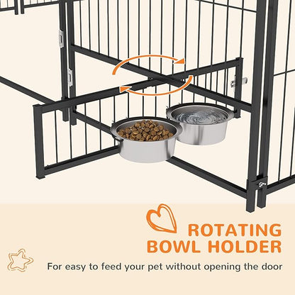 PawHut Outside Dog Kennel, Garden Playpen Fence Crate Enclosure Cage Rotating - Image 5
