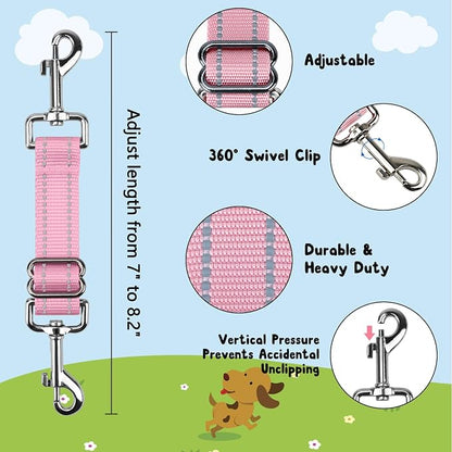 YUEPET Dog Safety Collar Clips 5 Pack Adjustable Prong Collar Backup Clips - Image 2