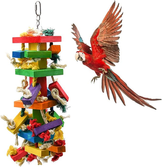 RUBY.Q Large Parrot Toy, 20in Bird Parrot Toy, African Grey and a Variety of by RUBY.Q