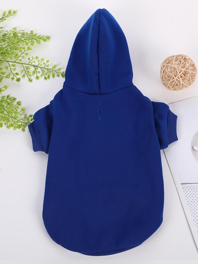 QWINEE Basic Dog Hoodie Sweatshirt Puppy Sweater Warm Cat Costumes Pet Clothes - Image 5