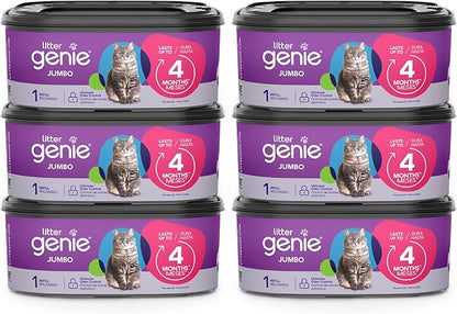 Litter Genie Refill Bags | Jumbo 6-Pack 168 total ft | Up to 24 months of by LitterGenie