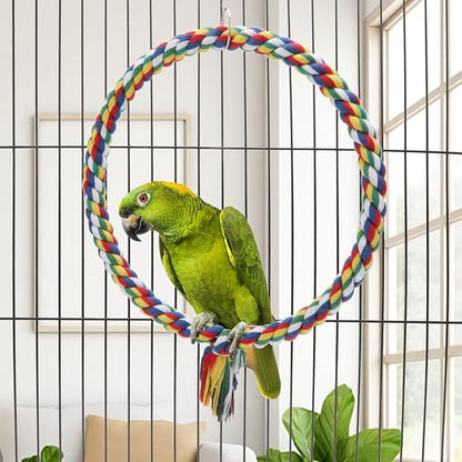 Bird Rope Swing Colorful Perch Climbing Toy - Image 4