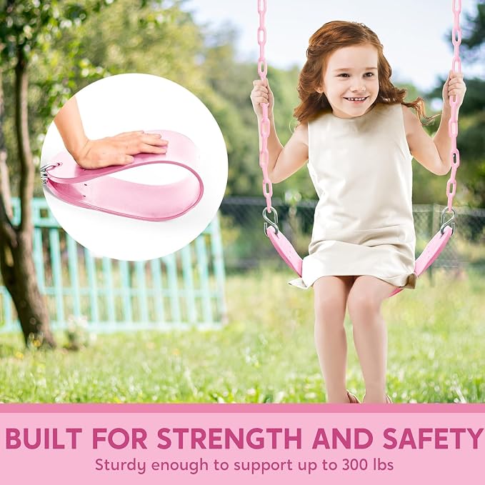 TURFEE Heavy Duty Swing Seat Pink Color - Image 3